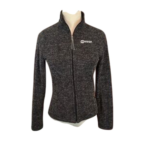 Orage Full Zip Womens Jacket Charcoal Gray Fleece Athletic Activewear SZ M - Picture 1 of 9